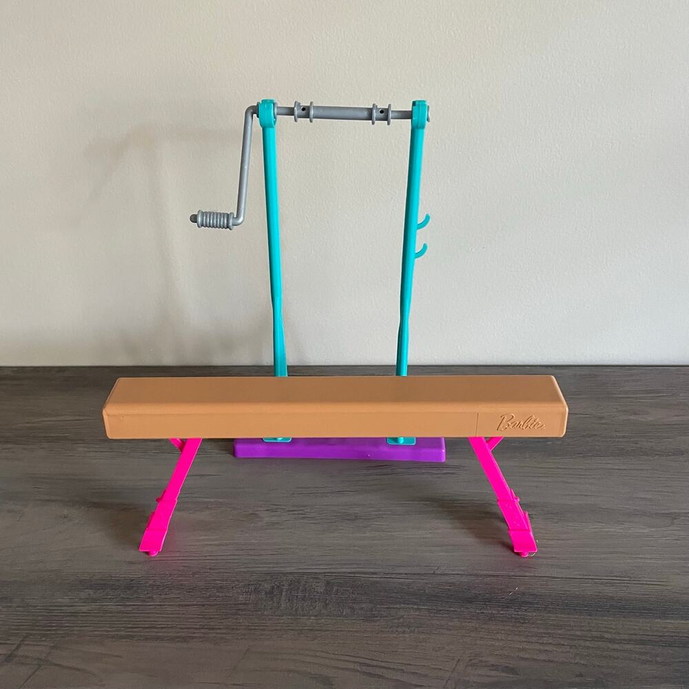 Barbie Gymnastics Playset Balance Beam Uneven Bars Accessories Replacement Lot
